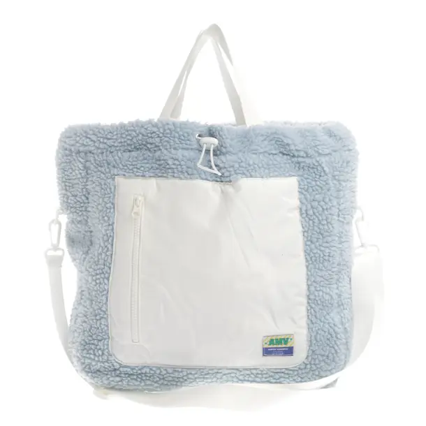 Shopper Bag, in Light Blue, Polyester, American Vintage