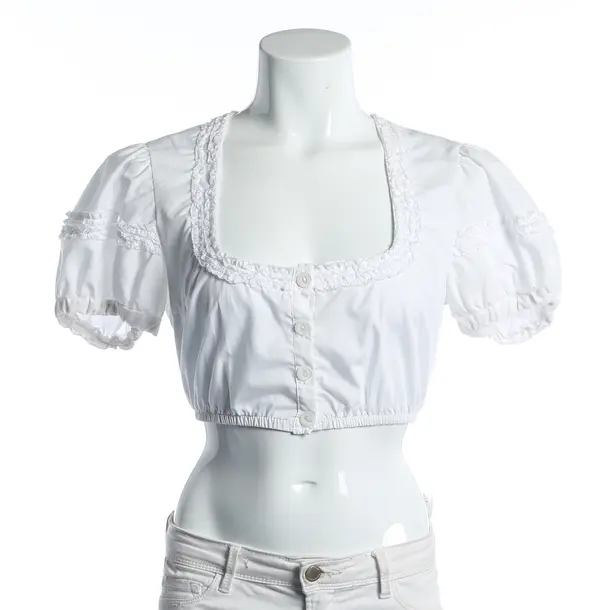 Bluse, in Weiß, Baumwolle, Kinga Mathe