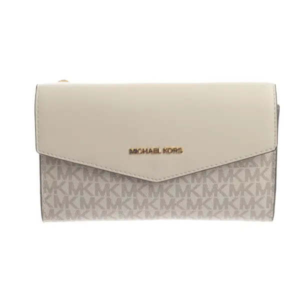 Clutch Bag, in Beige, Leather, Michael Kors
