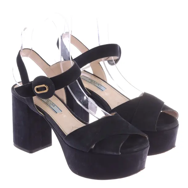 Heeled Sandals, in Navy, Prada