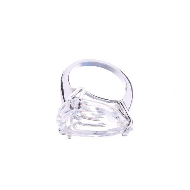 Ring, in Silver, Metal (metallic, metallized), Swarovski