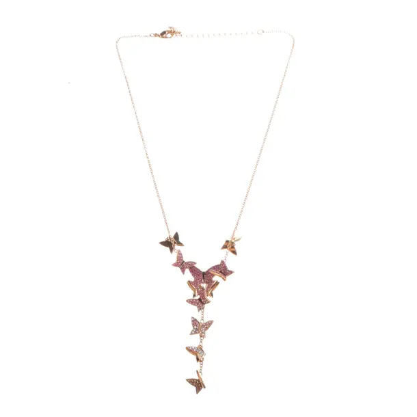 Halskette, in Gold, Metall (metallisch, metallisiert), Swarovski