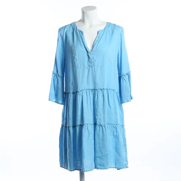 Abito, in Azzurro, Lino, Signora & Abbracci