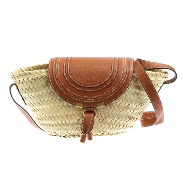 Umhängetasche, in Beige, Stroh, Chloé