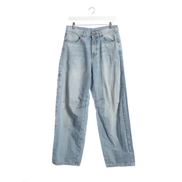 Straight Fit Jeans, in Light Blue, Cotton, Palm Angels