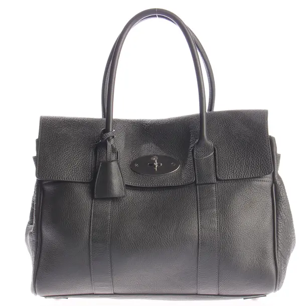 Handbag, in Dark Gray, Leather, Mulberry