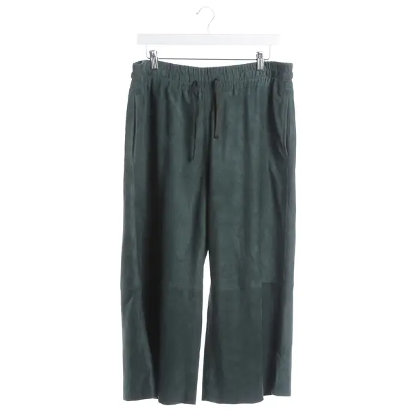 Hose, in Dunkelgrün, Leder, Max Mara