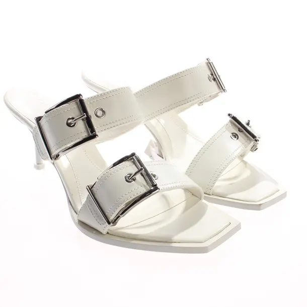 Heeled Sandals, in White, Alexander McQueen