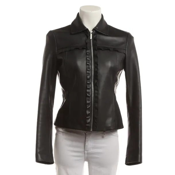 LeatherJacket, in Navy, Leather, Hugo Boss Black Label