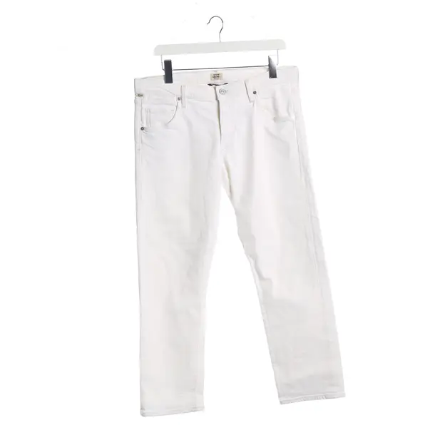 Straight Fit Jeans, in White, Cotton, Citizens of Humanity