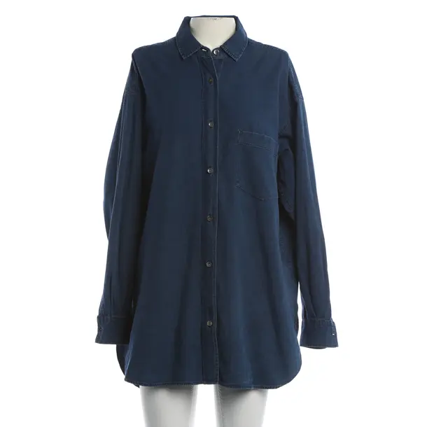 Bluse, in Blau, Baumwolle, Closed