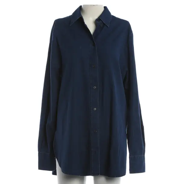 Bluse, in Blau, Baumwolle, Closed