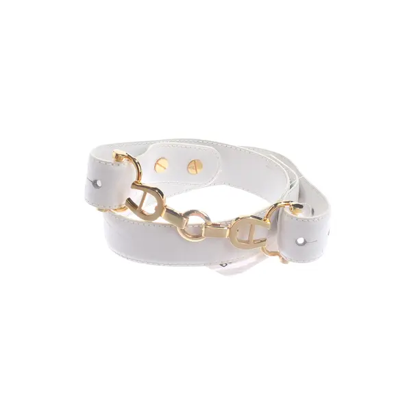 Belt, in White, Leather, Aigner