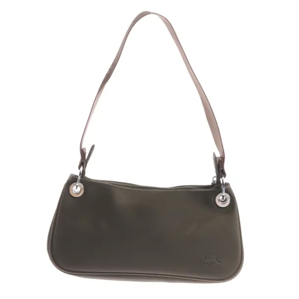 Schultertasche, in Dunkelgrün, Polyurethan, Lacoste
