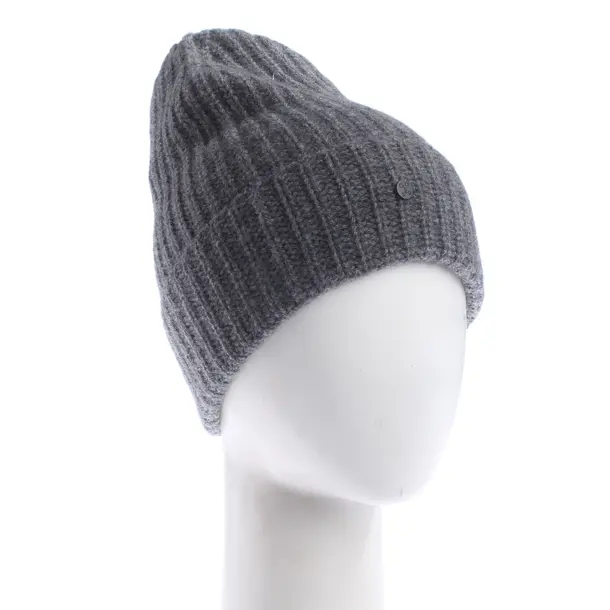 Beanie, in Gray, Wool, Closed