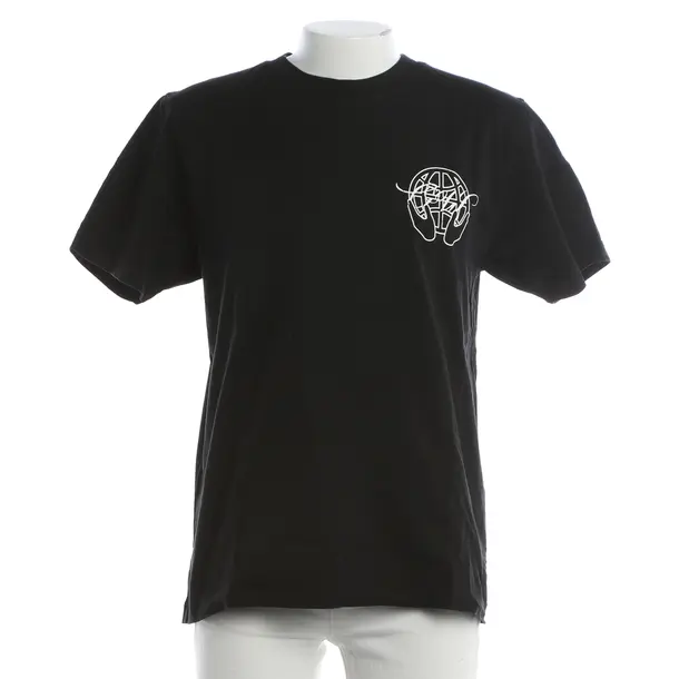 T-Shirt, in Black, Cotton, Off-White