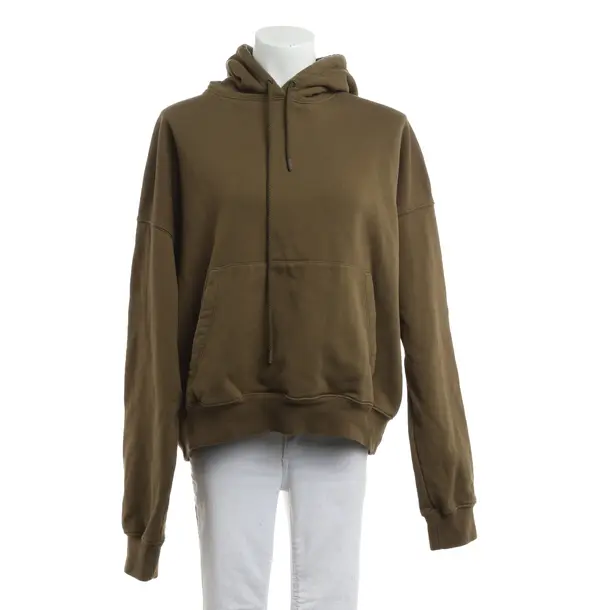 Hoodie, in Olivgrün, Baumwolle, Wardrobe.NYC
