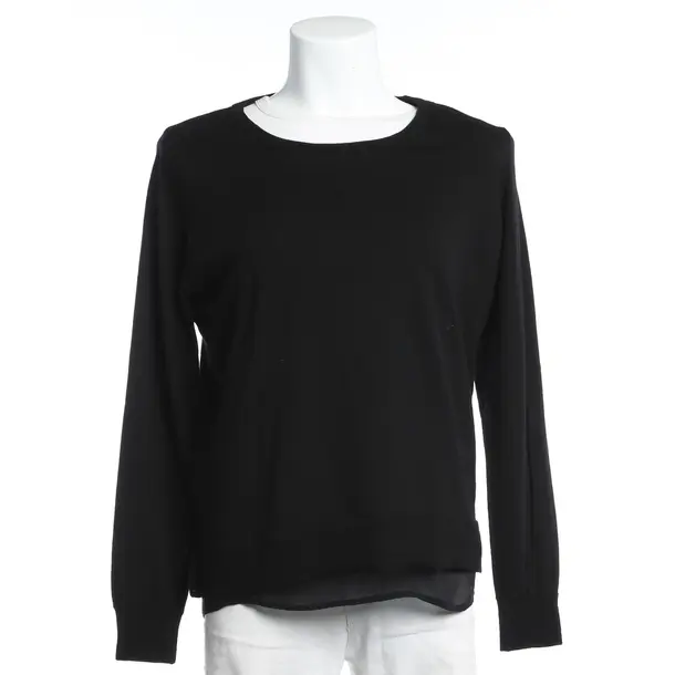 Jumper, in Black, Wool, Bruno Manetti