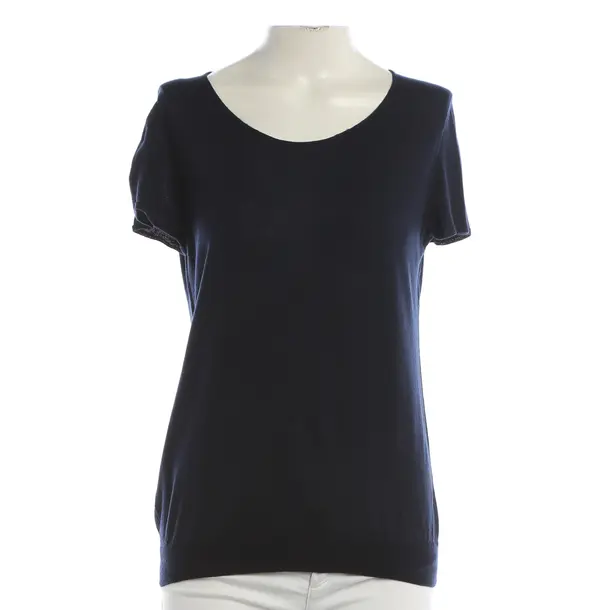 Shirt, in Navy, Wool, Bruno Manetti