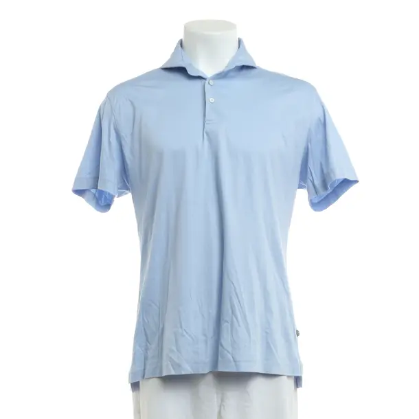 Polo Shirt, in Light Blue, Cotton, Van Laack