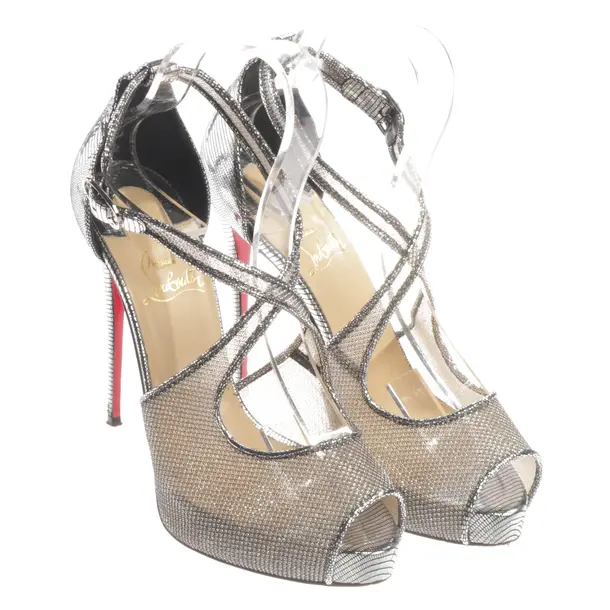 Sandaletten, in Silber, Christian Louboutin