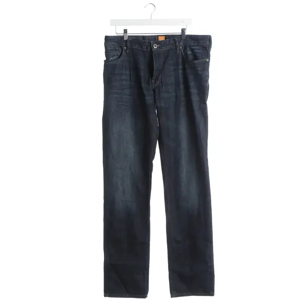 Straight Fit Jeans, in Blue, Cotton, Hugo Boss Orange