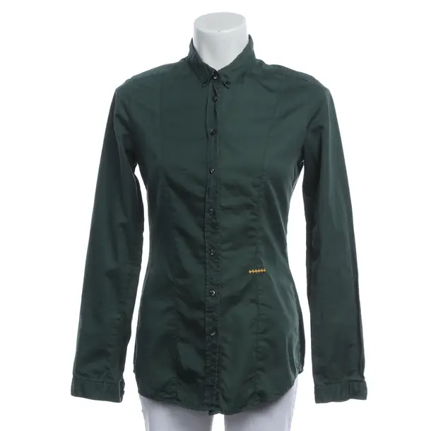 Blouse, in Dark Green, Cotton, 0039 Italy