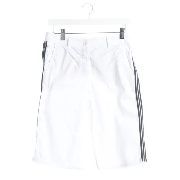 Bermuda Shorts, in White, Cotton, Raffaello Rossi