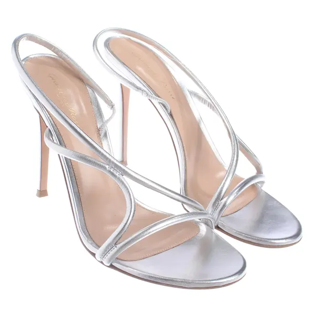 Sandaletten, in Silber, Gianvito Rossi