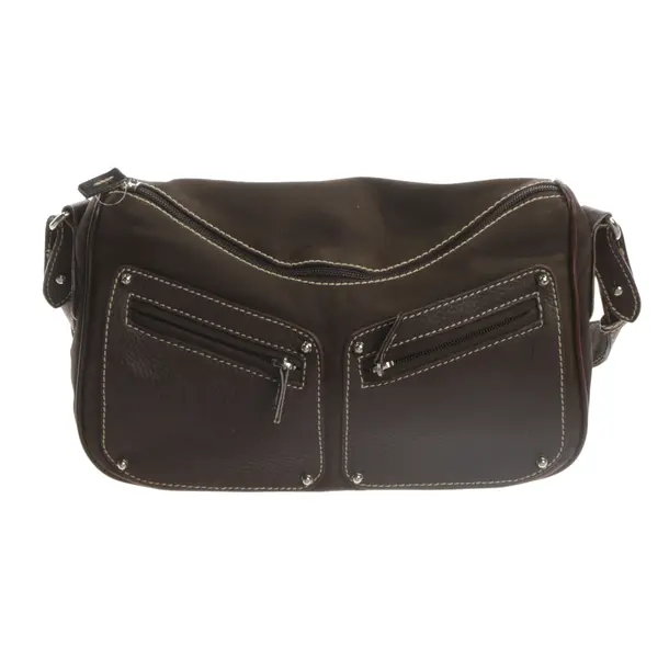 Shoulder Bag, in Dark Brown, Polyamide, Aigner