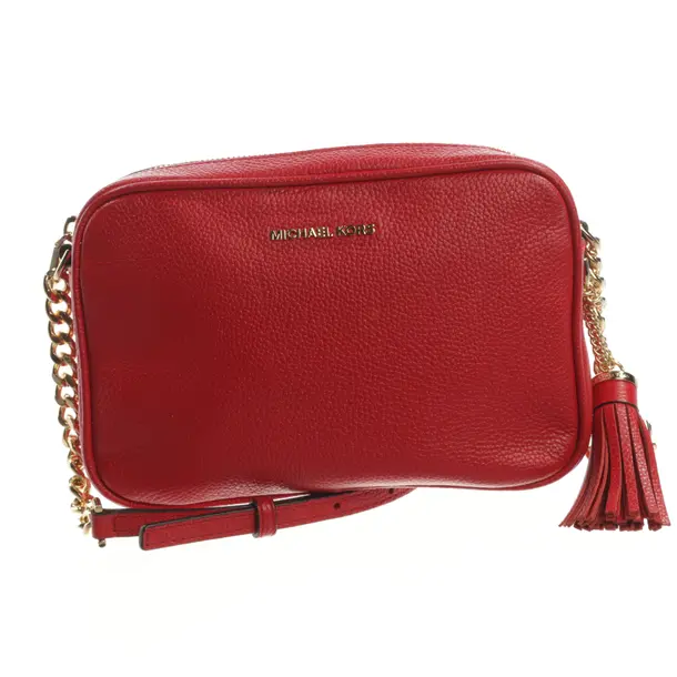 Cross Body Bag, in Red, Leather, Michael Kors