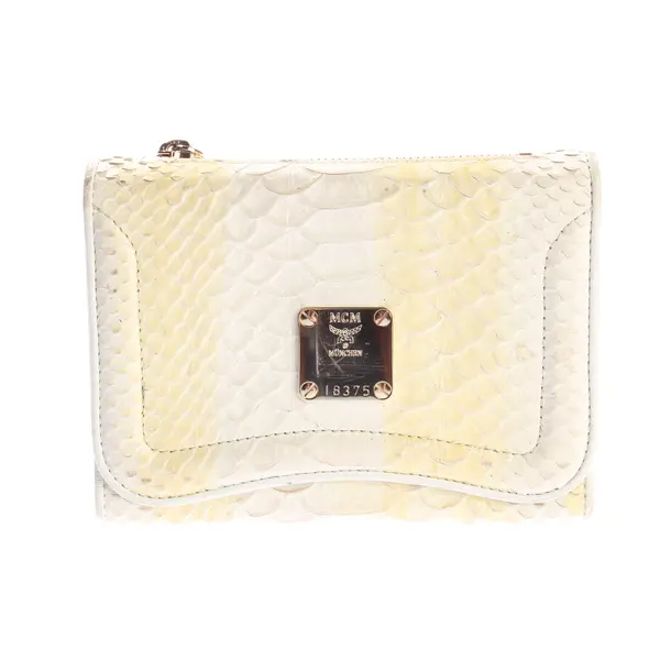 Wallet, in White, Leather, MCM
