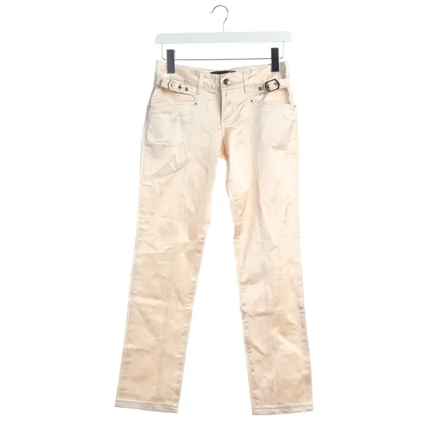Pants, in Gold, Cotton, Just Cavalli