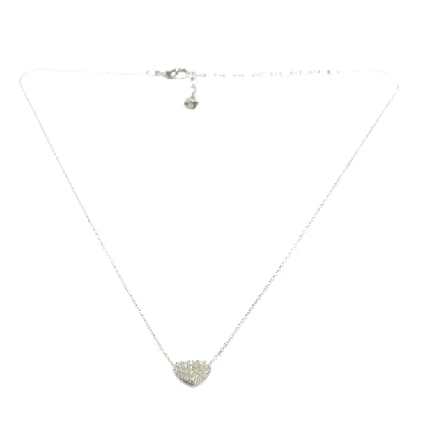 Necklace, in Silver, Metal (metallic, metallized), Swarovski