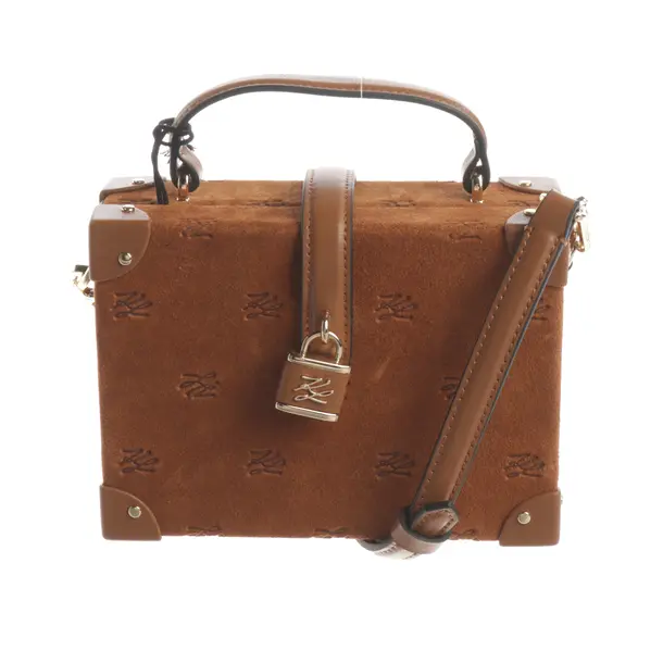 Handbag, in Light Brown, Leather, Karl Lagerfeld