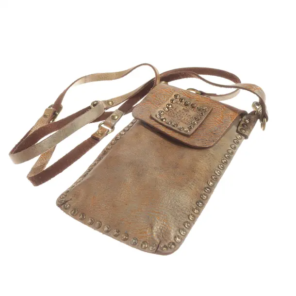 Phone Case, in Gold, Leder, Campomaggi