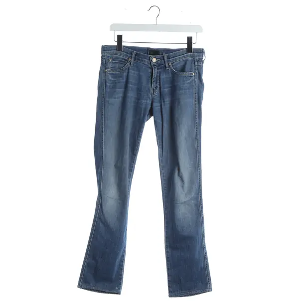 Straight Fit Jeans, in Blue, Cotton, Mother