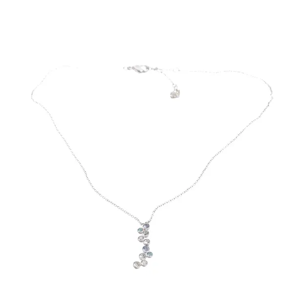 Necklace, in Silver, Metal (metallic, metallized), Swarovski