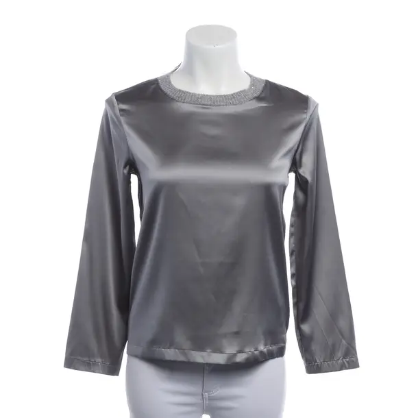 Long Sleeve Shirt, in Gray, Wool, Fabiana Filippi