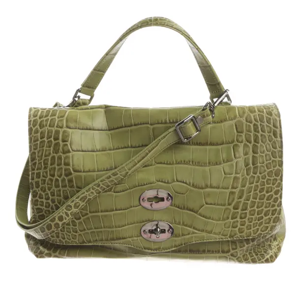 Handbag, in Green, Leather, Zanellato