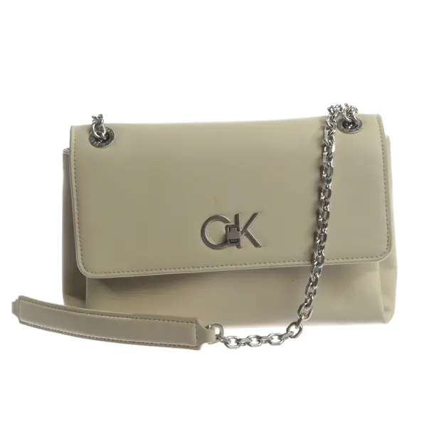 Shoulder Bag, in Beige, Leather, Calvin Klein