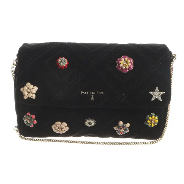 Schultertasche, in Schwarz, Samt, Patrizia Pepe