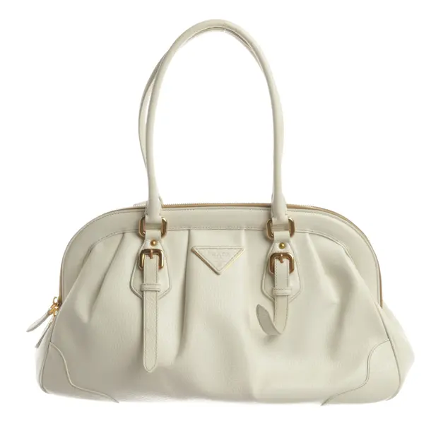 Handtasche, in Weiß, Leder, Prada
