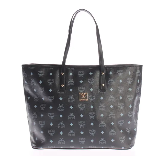 Schultertasche, in Schwarz, Leder, MCM