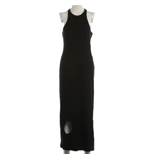 Dress, in Black, Cotton, Off-White