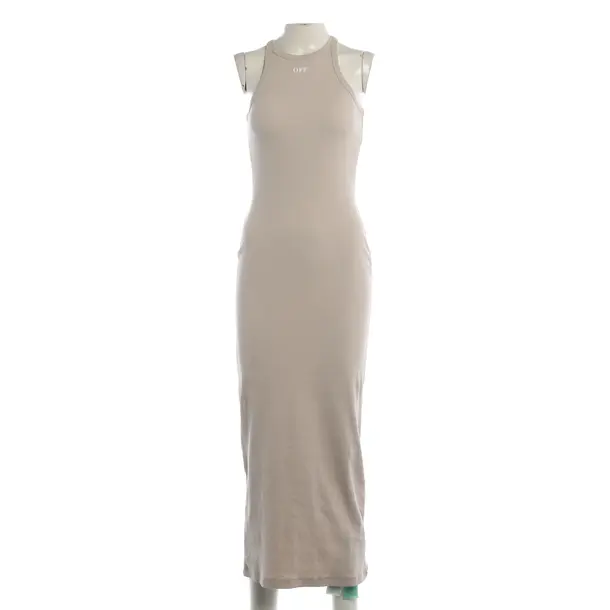 Dress, in Light Brown, Cotton, Off-White