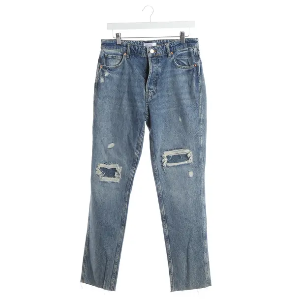 Straight Fit Jeans, in Blue, Cotton, Anine Bing