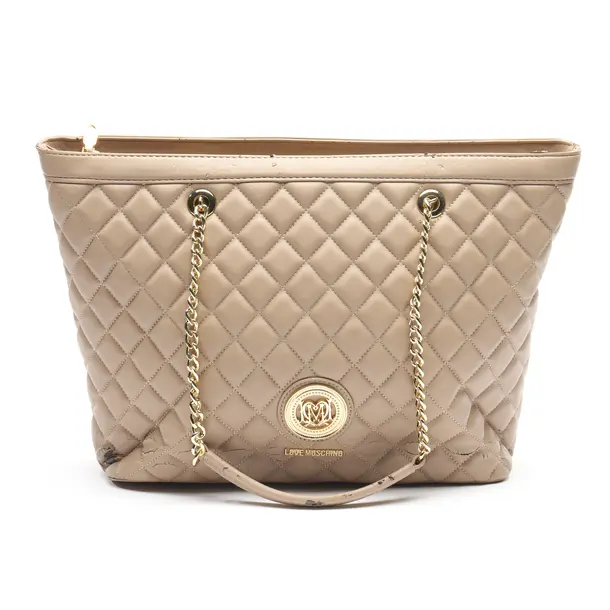 Handbag in Brown, Polyamide, Love Moschino