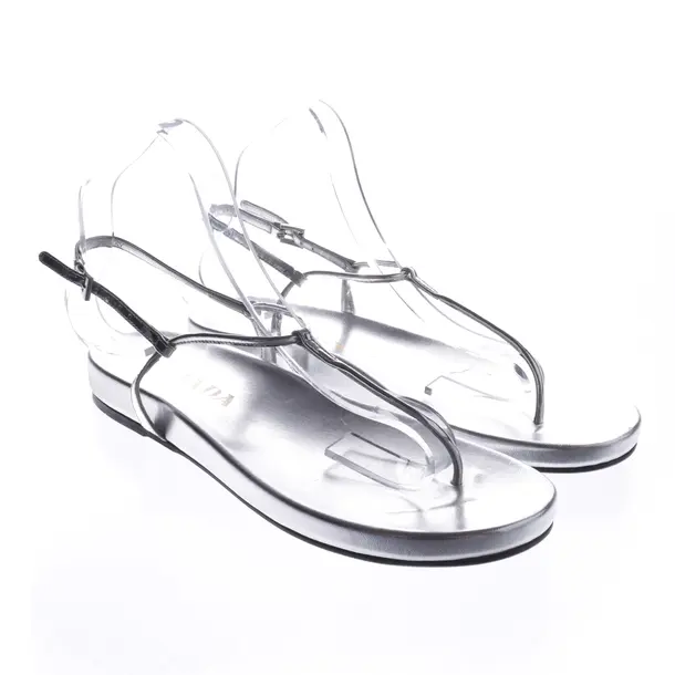 Sandalen in Metallic, , Prada