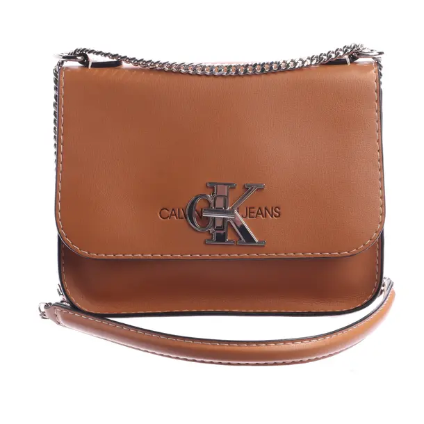 Schultertasche in Braun, Leder, Calvin Klein